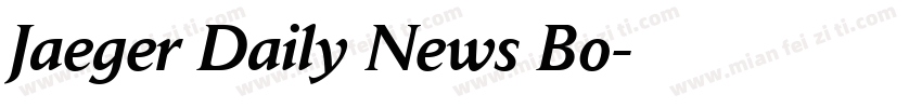 Jaeger Daily News Bo字体转换